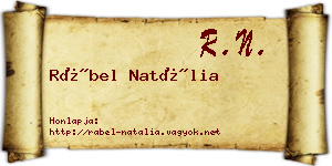 Rábel Natália névjegykártya